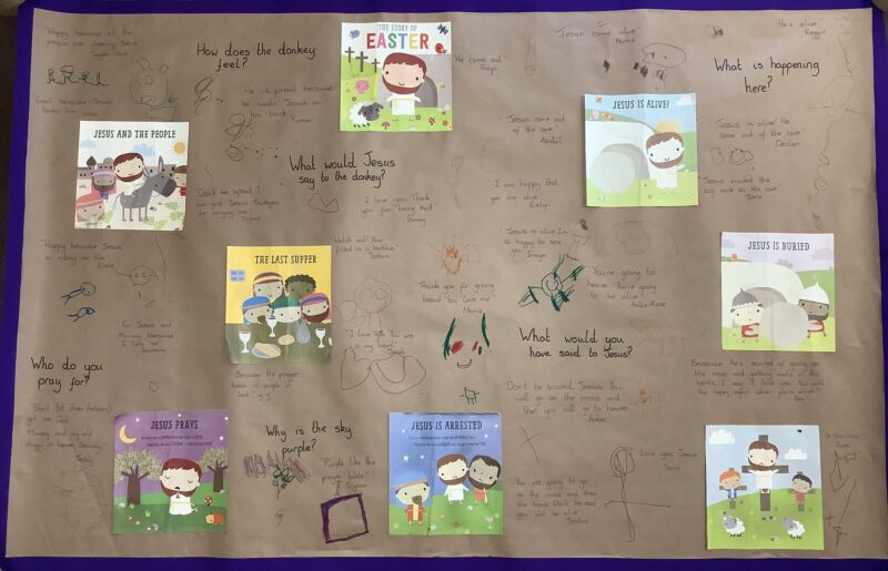 Image for the Tweet beginning: Nursery have been exploring #TheEasterStory
